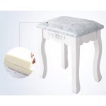 Ekspan Toaletní stolek s taburetem 01 + zdarma sada štětců a houbička na make up Barva: Taburet WHITE – Zboží Mobilmania