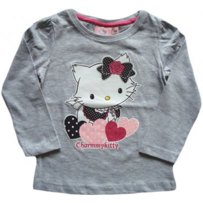 Hello Kitty krásné originální dětské tričko pro holky šedé