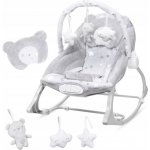 Divio Vibrační lehátko houpátko Pino šedý – Zboží Mobilmania