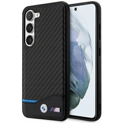 Pouzdro BMW M PU Carbon Blue Line Samsung Galaxy S23 černé – Zbozi.Blesk.cz