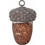 Esschert Design Závěsné krmítko pro ptáky Acorn 30 x 13,5 cm kov polyesterová pryskyřice šedá – Zboží Dáma