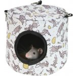 O'lala Pets Závěsný domeček pro hlodavce vzor myšky 20 x 20 cm – Sleviste.cz