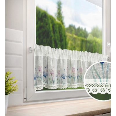 Dekorační krátká vitrážová záclona do kuchyně ESTER 150x30 cm MyBestHome – Hledejceny.cz
