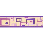Impol Trade Samolepící bordura abstrakt růžovo-fialový 69030 5m x 6,9cm – Zboží Dáma