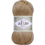 Pletací / háčkovací příze Alize DIVA 369 béžová, jednobarevná, 100g/350m – Hledejceny.cz