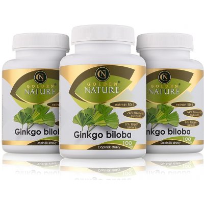 Golden Nature 2+1 Ginkgo Biloba extrakt 50:1 60 mg 300 kapslí