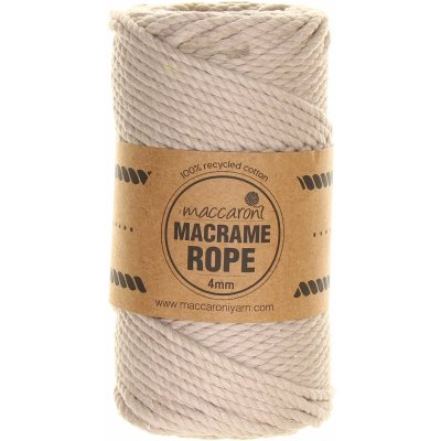 Maccaroni Rope 4 mm světle béžová 302_01 – Zboží Dáma