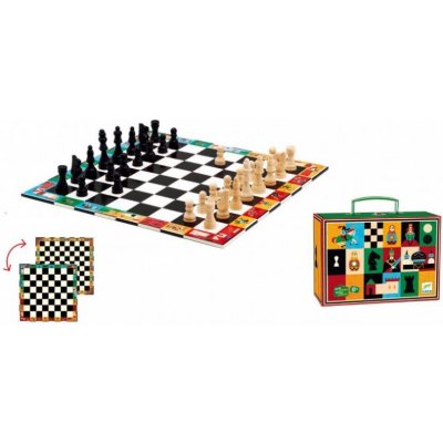 Dřevěná hra - Djeco - Malované šachy – Zboží Dáma