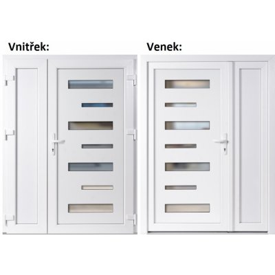 Soft Dvoukřídlé vchodové plastové 6100+Panel Plný Bílá/bílá pravé 130 x 200 cm – Hledejceny.cz