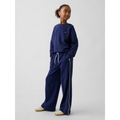 GAP Dětské tepláky Wide-Leg Heavyweight Tmavě modrá – Zboží Mobilmania