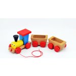 Miva Vacov vláček + 2 vagónky tahací barevný – Sleviste.cz