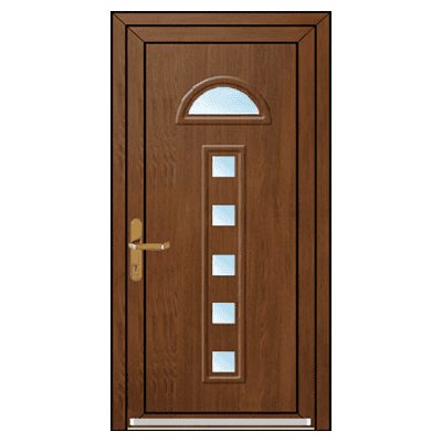 OknaDvereNaMiru.cz Vchodové plastové dveře 3D Cleopatra 1 zlatý dub 100 x 210 cm – Zboží Mobilmania