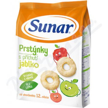 Sunar Dětský snack jablkové prstýnky 50 g