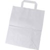 Nákupní taška a košík Papírová taška 30x26x14cm bílá