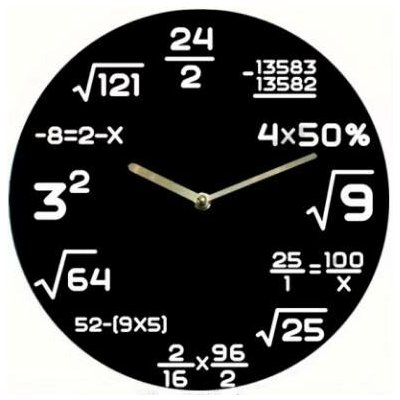 Matematické hodiny černé – Sleviste.cz