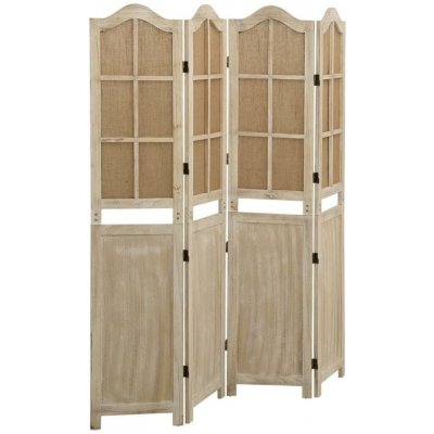 vidaXL 4dílný paraván hnědý 140 x 165 cm textil – Zboží Dáma