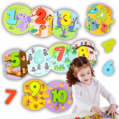 Tooky Toys puzzle přiřaď čísla – Zboží Dáma