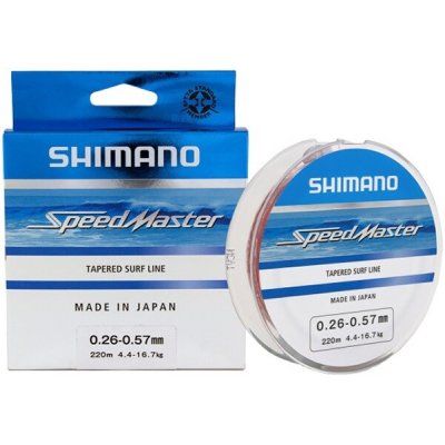 Shimano Line Speedmaster Surf Taper ld 10x15m 0,26-0,57mm Clear – Sleviste.cz