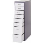 Design Shop T851 110 x 28 x 41 cm 8 zásuvek tmavě šedá bílá – Zboží Dáma Design Shop T851 110 x 28 x 41 cm 8 zásuvek tmavě šedá bílá – Zboží Dáma