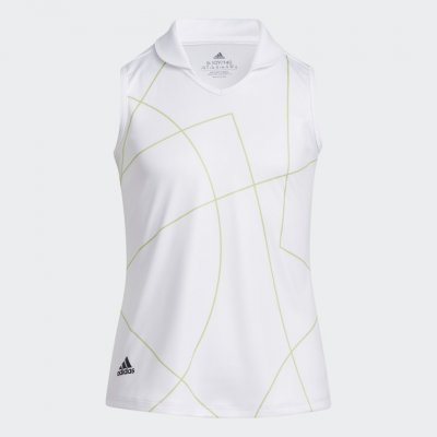 adidas Jr polo Girls Sleeveless bílé – Zboží Dáma