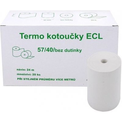 Kotouček do pokladny termocitlivý ECL 57/40 24m, EET – Sleviste.cz