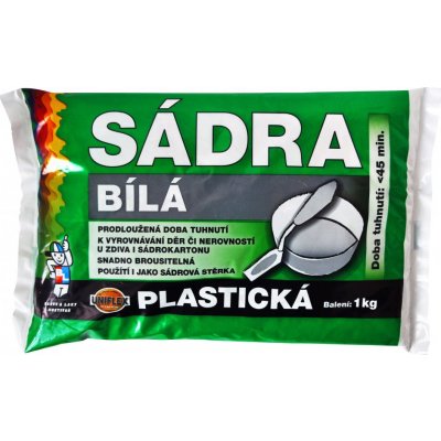 Uniflex sádra bílá plastická, 1 kg – Zboží Mobilmania