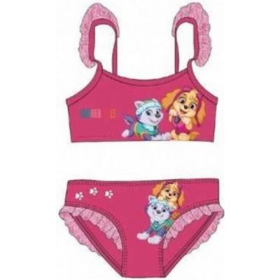 SpinMaster - Dívčí dvoudílné plavky Tlapková patrola - Paw Patrol Skye a Everest - tm. růžové – Zboží Dáma