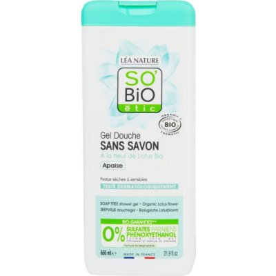 SO’BiO étic sprchový gel s lotosovým květem 650 ml