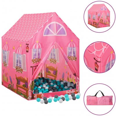 zahrada-XL dětský stan na hraní s 250 míčky růžová 69 x 94 x 104 cm – Zboží Mobilmania