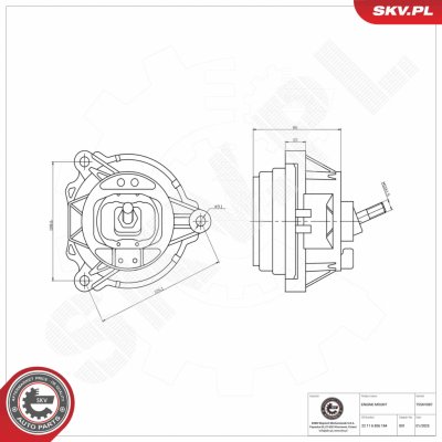 Zavěšení a uložení motoru ESEN SKV 75SKV087 – Zboží Mobilmania