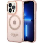 Pouzdro Guess Translucent MagSafe Apple iPhone 14 Pro růžové – Zboží Mobilmania