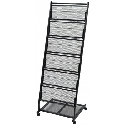 zahrada-XL Stojan na časopisy 47,5x43x133 cm černý A4 – Hledejceny.cz