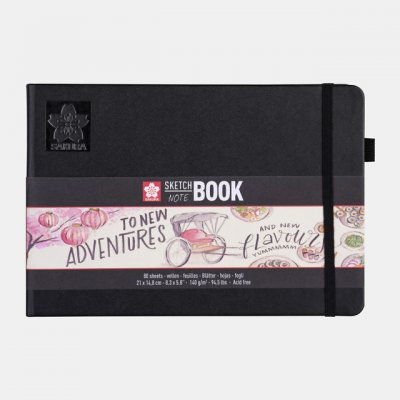 Sakura Sketch Note book 21x14 cm s krémově bílým papírem 140g 80 listů – Hledejceny.cz