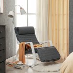 Songmics Houpací relaxační křeslo polstrované bílé šedé – Zboží Dáma Songmics Houpací relaxační křeslo polstrované bílé šedé – Zboží Dáma