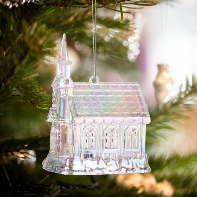 Family Vánoční ozdoba irizující akrylový kostel – Hledejceny.cz