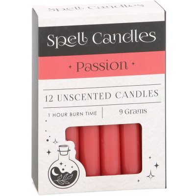 Spirit of Equinox Magic Spell Candles Passion Vášeň a láska 12 ks x 9 g.