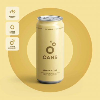 Cans s příchutí citronu a limetky bez cukru bez sladidel 24 x 330 ml – Hledejceny.cz