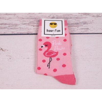 Sockswear Ponožky růžové s plameňákem