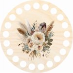 Woody Crafts Podtácek 10 cm, Boho květiny – Hledejceny.cz