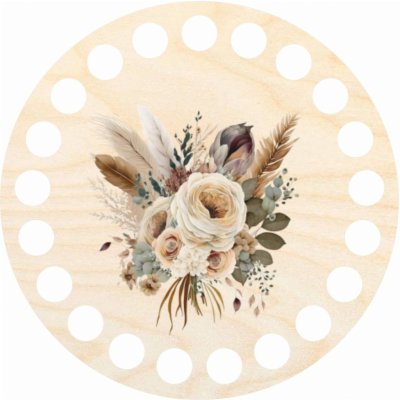 Woody Crafts Podtácek 10 cm, Boho květiny – Hledejceny.cz