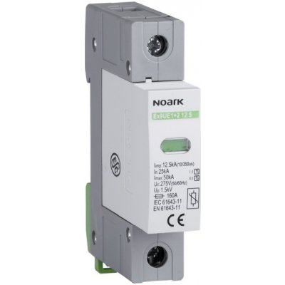 Noark třída 1+2 B+C , Iimp=12,5 kA, Uc=275 VAC, 1pól Ex9UE1+2 12.5 1P 275 /103332/ – Hledejceny.cz