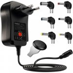 Univerzální napájecí adaptér Izoxis 30W, nastavitelný, 6 koncovek, USB – Hledejceny.cz