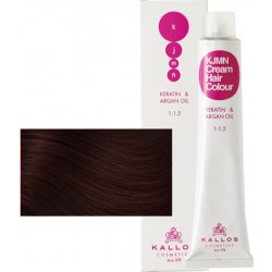 Kallos KJMN s keratinem a arganovým olejem 5.62 Light Red Violet Brown Cream Hair Colour 1:1.5 100 ml