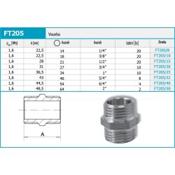 Novaservis Vsuvka - dvojnipl 3/8" FT205/10