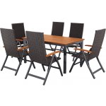LIVARNO Sada zahradního nábytku Valencia, 7dílná, hnědá – Hledejceny.cz