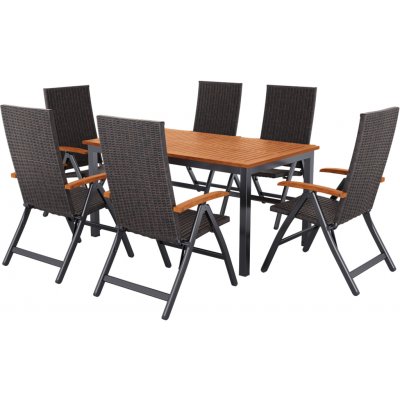 LIVARNO Sada zahradního nábytku Valencia, 7dílná, hnědá – Hledejceny.cz