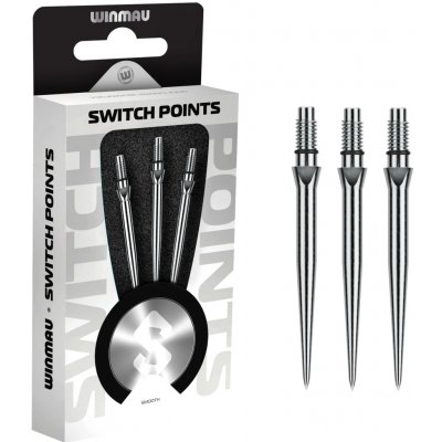 Winmau Switch Points Smooth Silver 30mm – Zboží Mobilmania