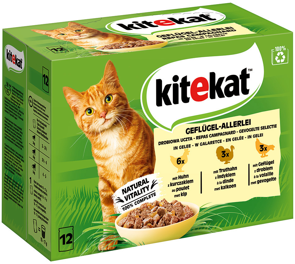 Kitekat Drůbeží hody 48 x 85 g