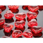 PartyDeco Dekorativní krystaly srdce červené – Zboží Dáma