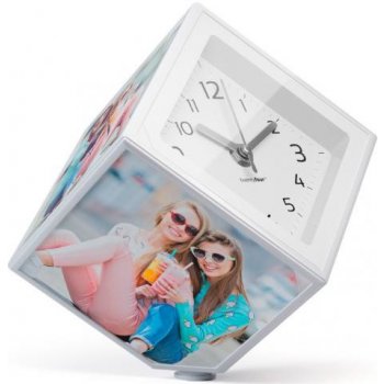 BALVI Rotující fotokostka s hodinami Photo Clock 10x10cm